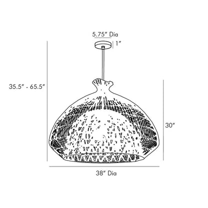 Rimini Pendant Light - line drawing.