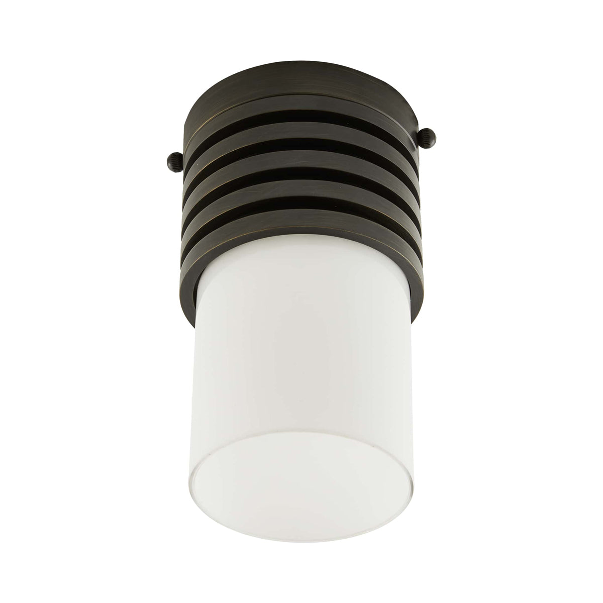 Rune Flush Mount Ceiling Light in English Bronze.