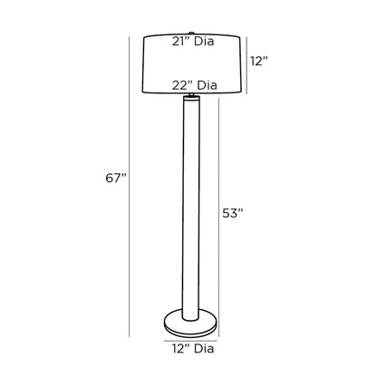 Russel Floor Lamp - line drawing.