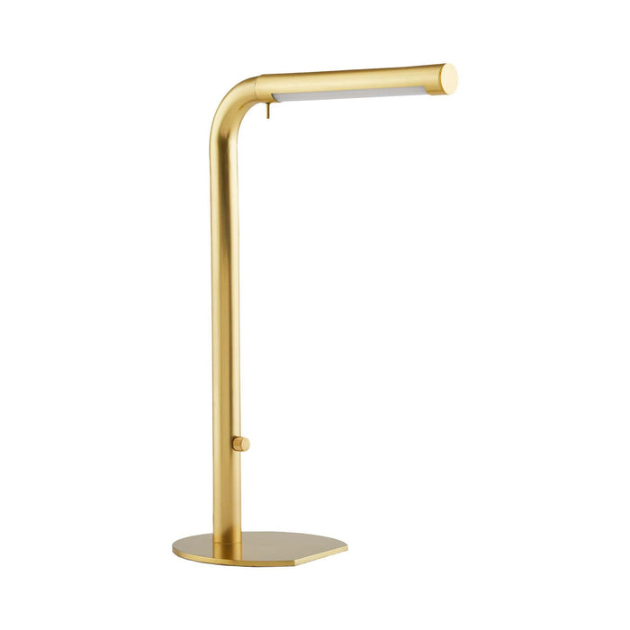 Sadie LED Table Lamp in Antique Brass.
