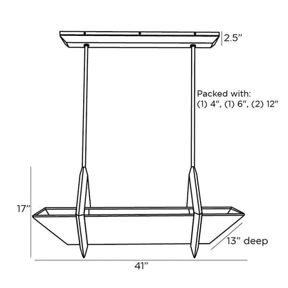 Saginaw Chandelier - line drawing.
