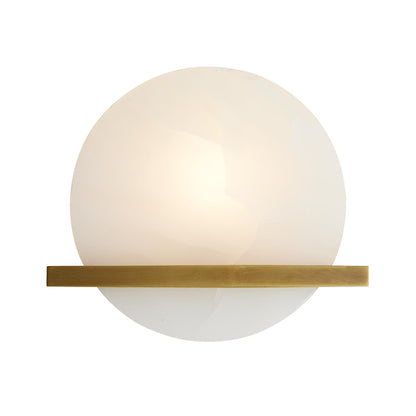 Savion Wall Light in Antique Brass.