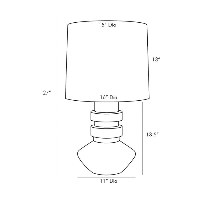 Spencer Table Lamp - line drawing.