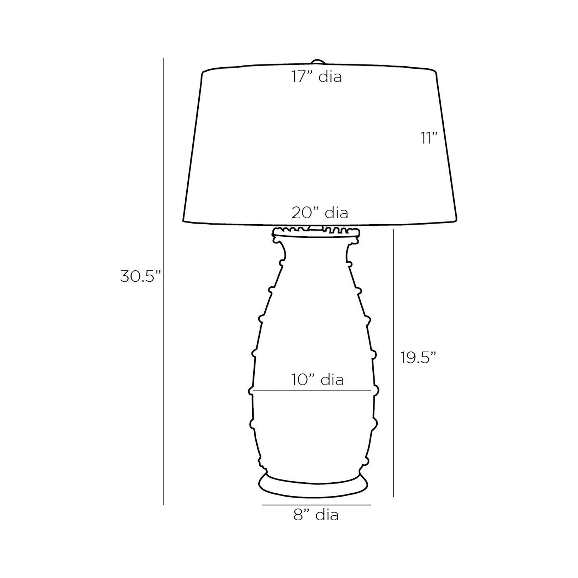 Spitzy Table Lamp - line drawing.
