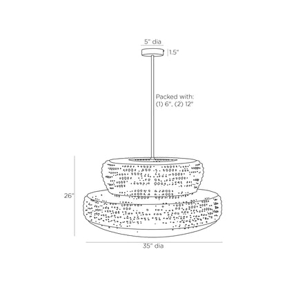 Tanya Chandelier - line drawing.