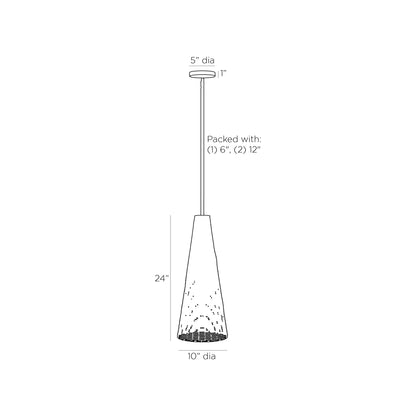 Taya Pendant Light - line drawing.