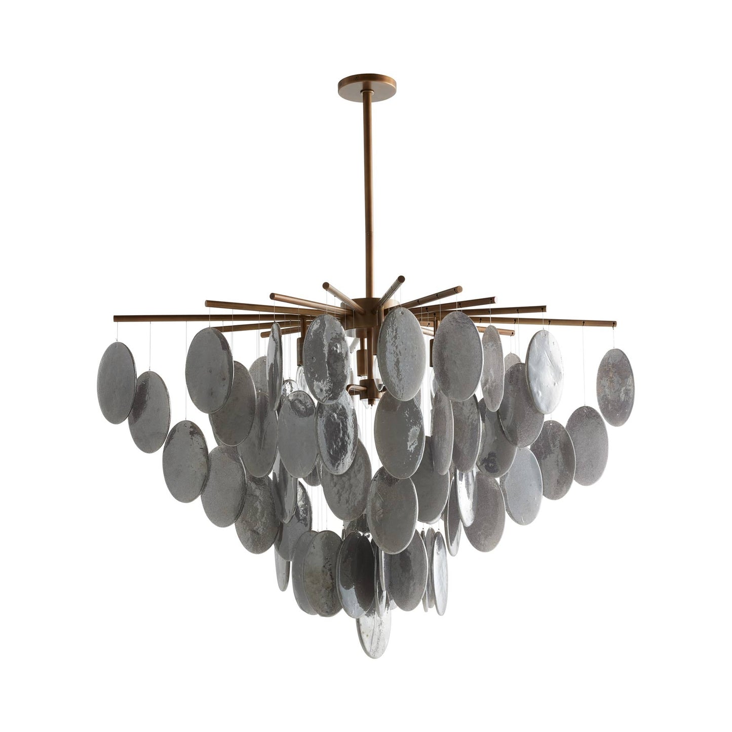Tiffany Chandelier in Antique Brass.