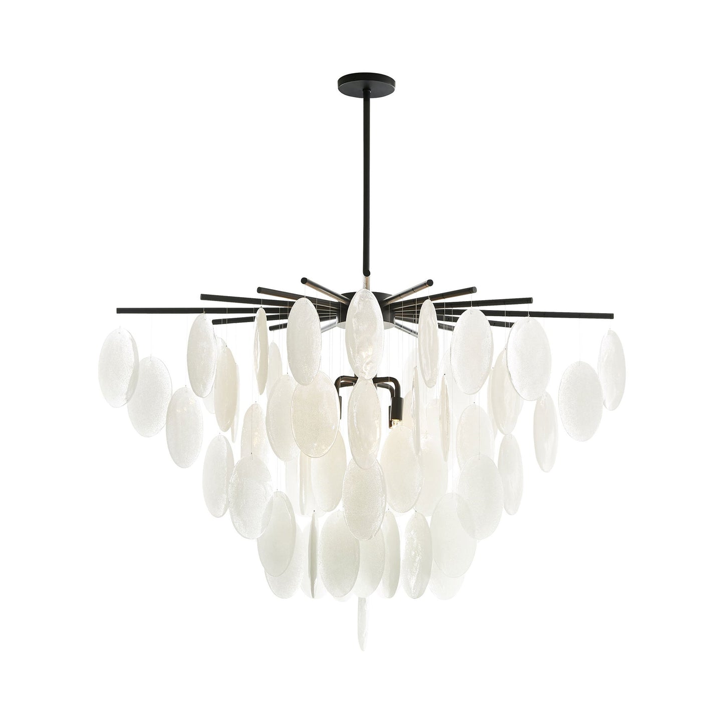 Tiffany Chandelier in Blackened Iron.