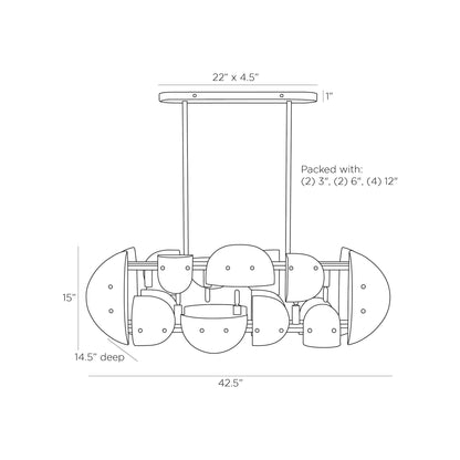Tilley Chandelier - line drawing.