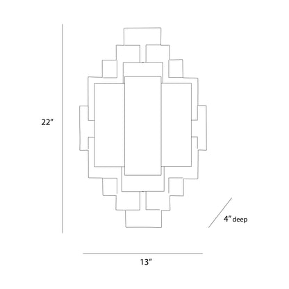 Trinidad Wall Light - line drawing.