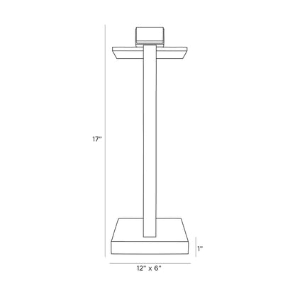Twain Table Lamp - line drawing.