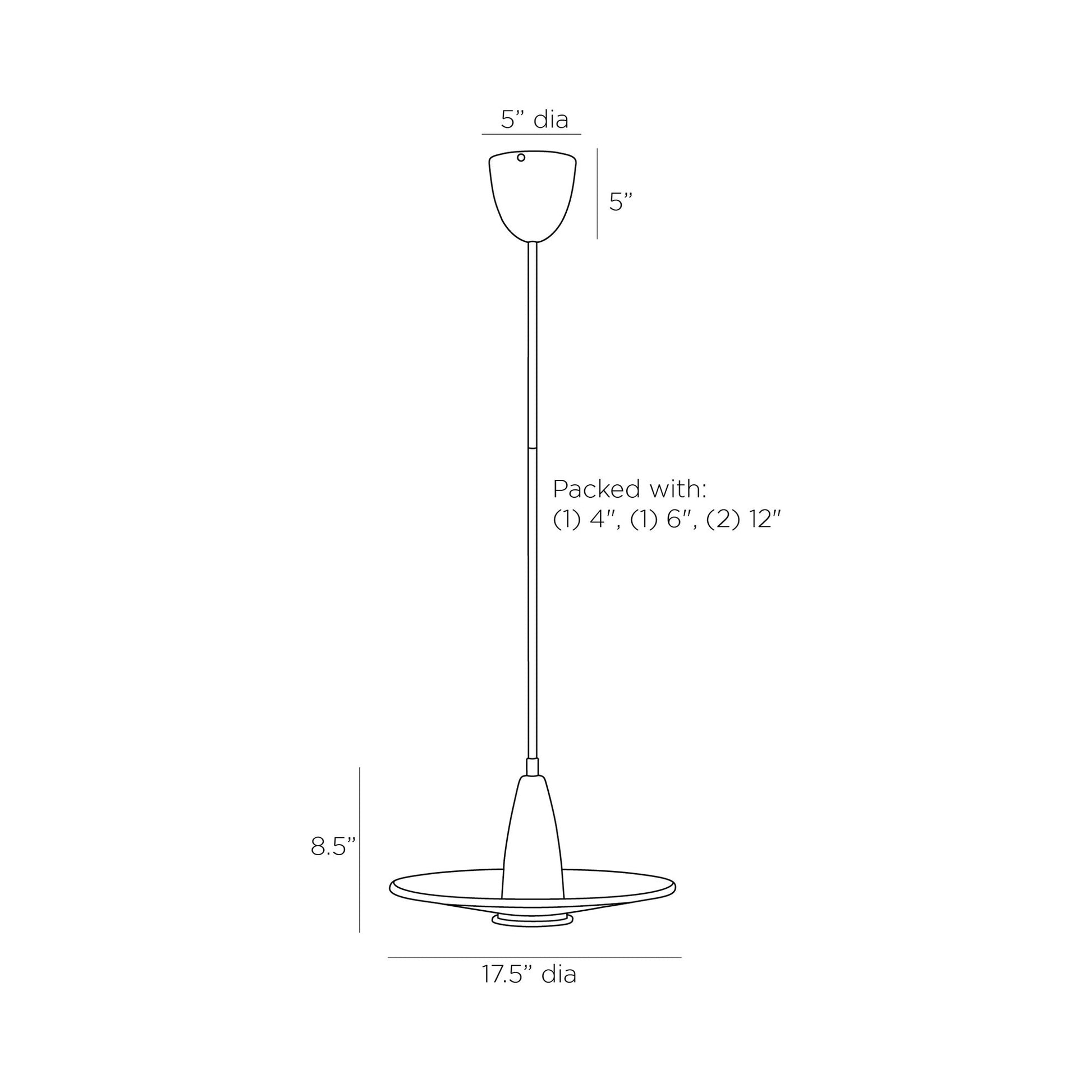 Vasili LED Flush Mount Ceiling Light - line drawing.