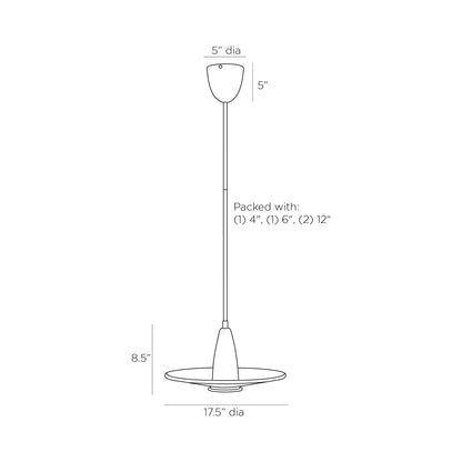 Vasili LED Flush Mount Ceiling Light - line drawing.