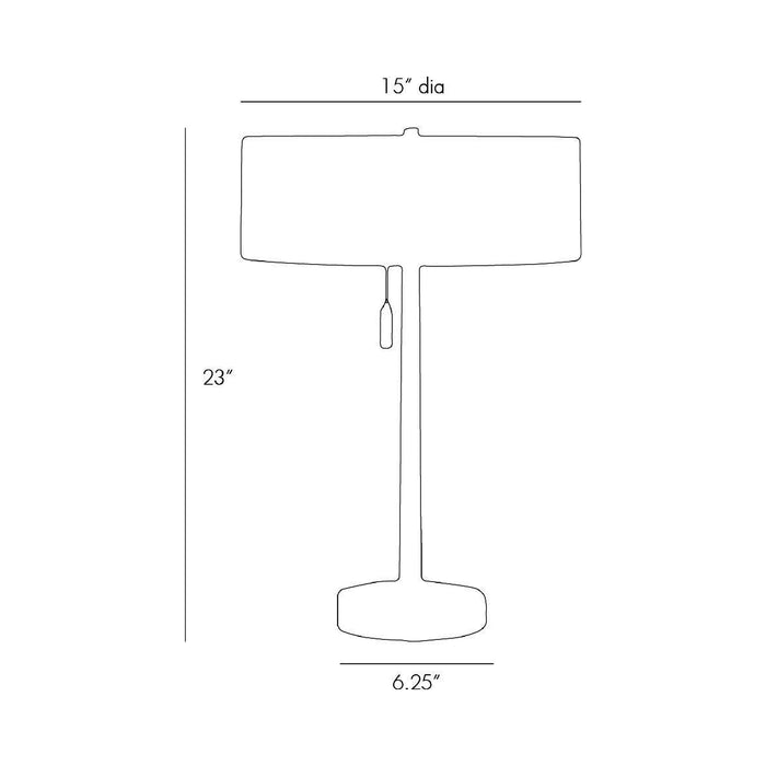 Violetta Table Lamp - line drawing.