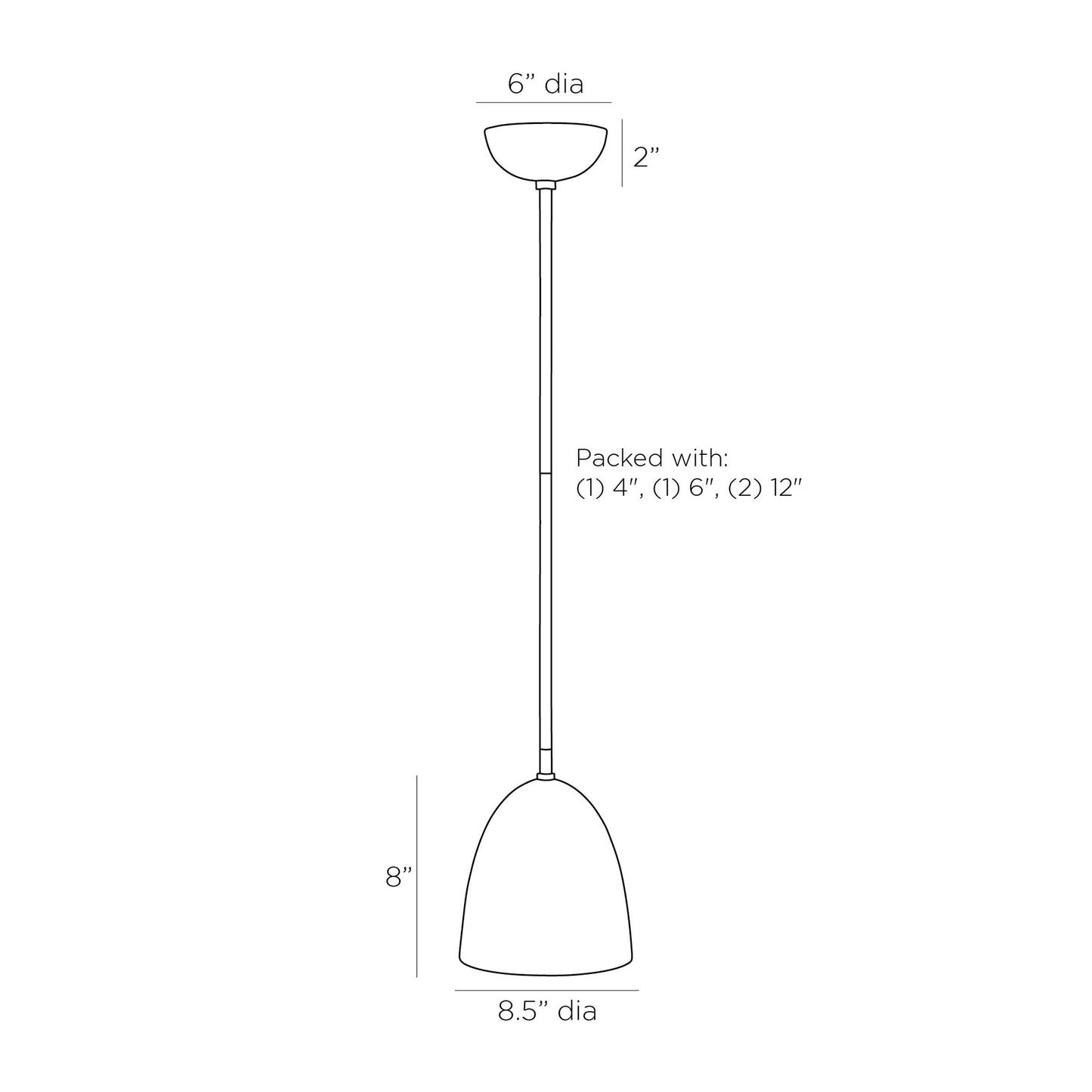 Wade Flush Mount Ceiling Light - line drawing.