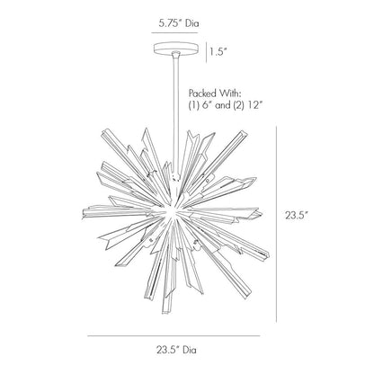 Waldorf Chandelier - line drawing.