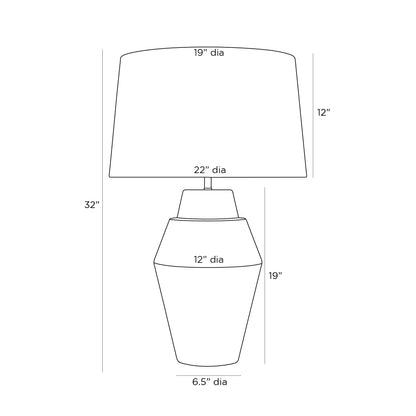 Wanda Table Lamp - line drawing.