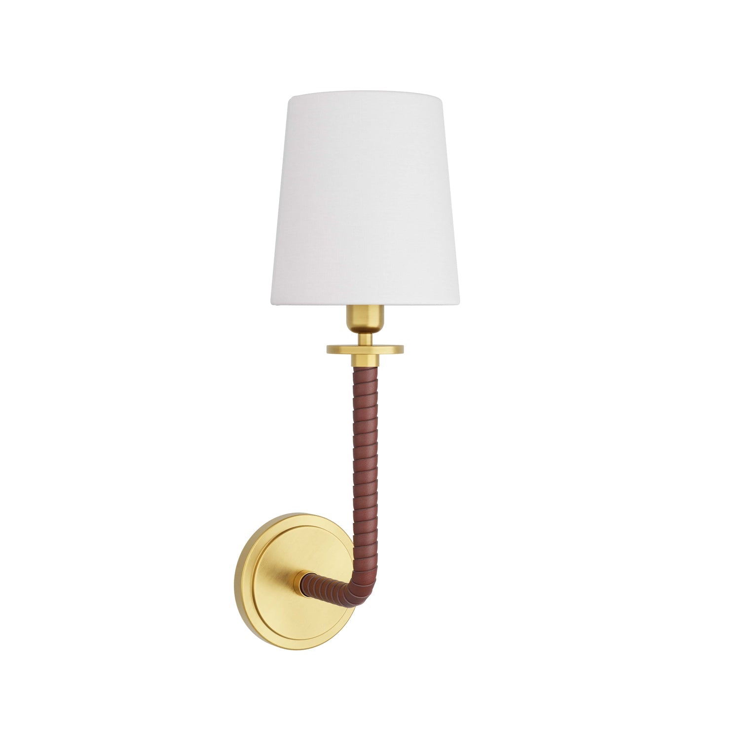 Wayman Wall Light in Antique Brass.