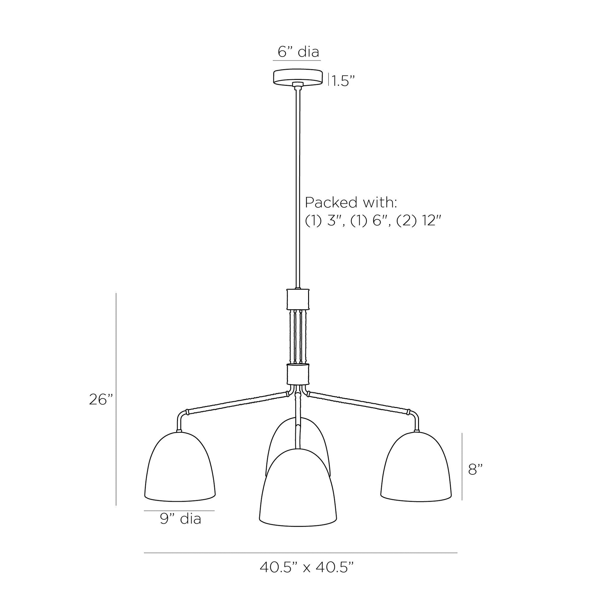 Worth Chandelier - line drawing.