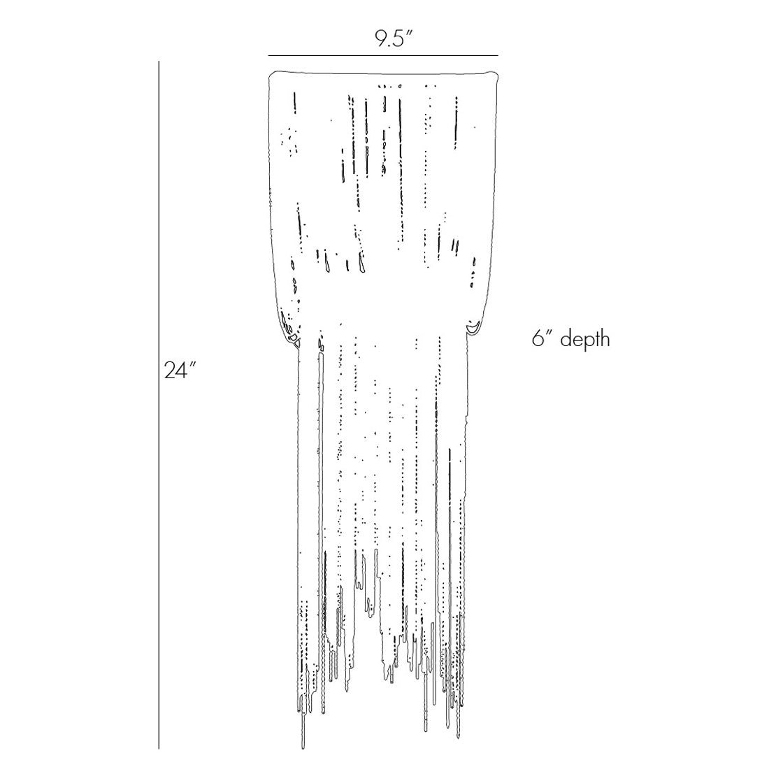 Yale Wall Light - line drawing.