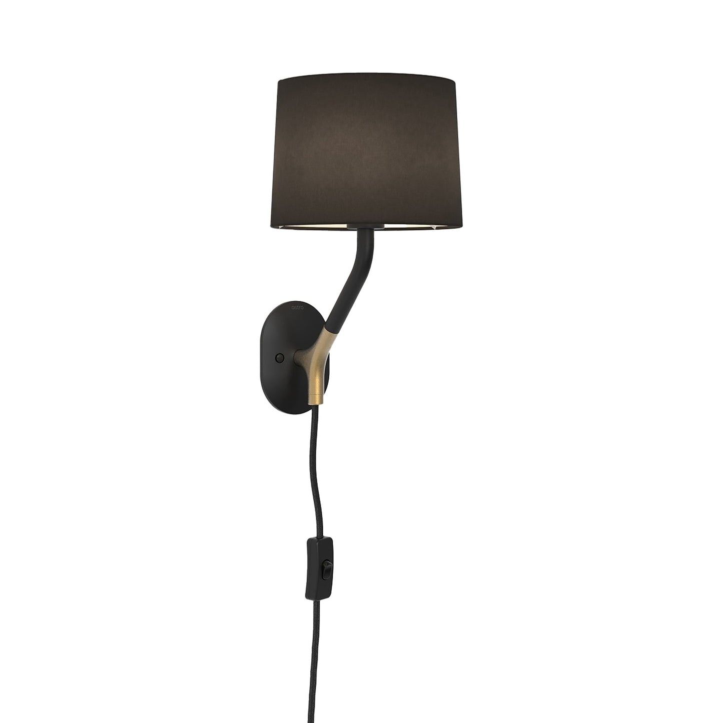 Arbor Plug-In Wall Light in Matt Black.