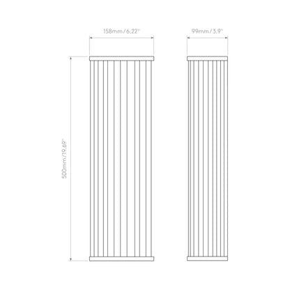 Avignon Square Wall Light - line drawing.