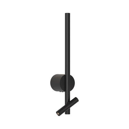 Baton Reader LED Wall Light in Matt Black (Cord Set).