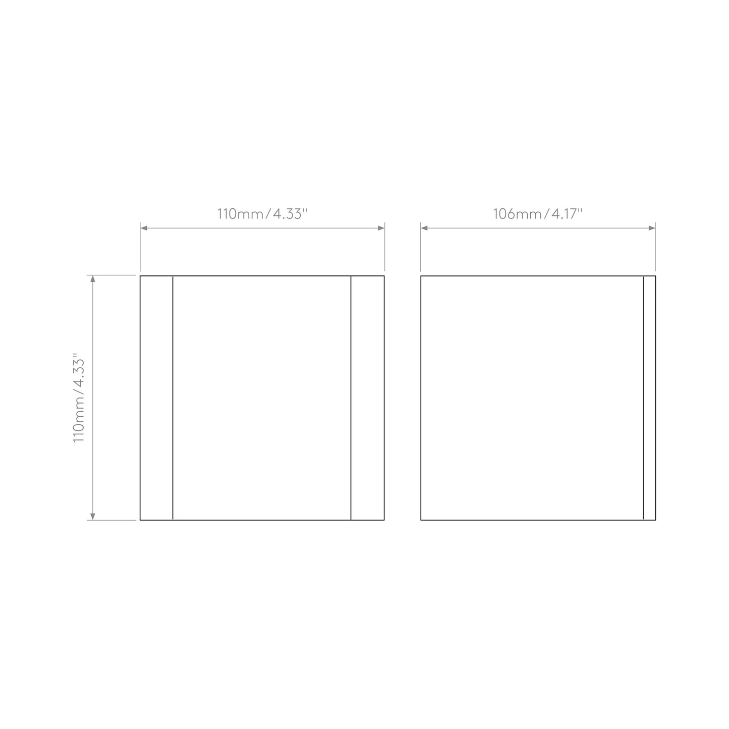 Dunbar Outdoor LED Wall Light - line drawing.
