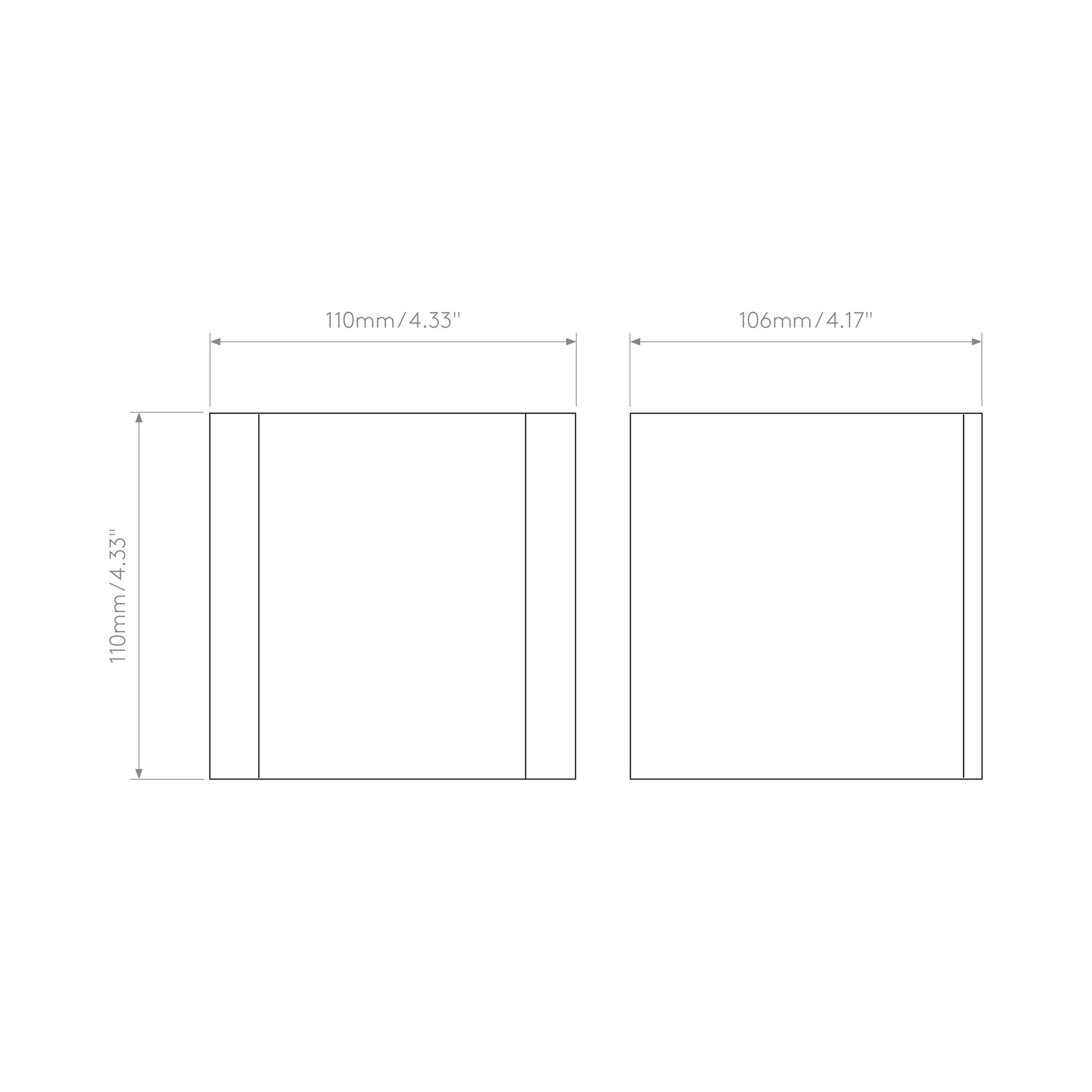 Dunbar Outdoor LED Wall Light - line drawing.