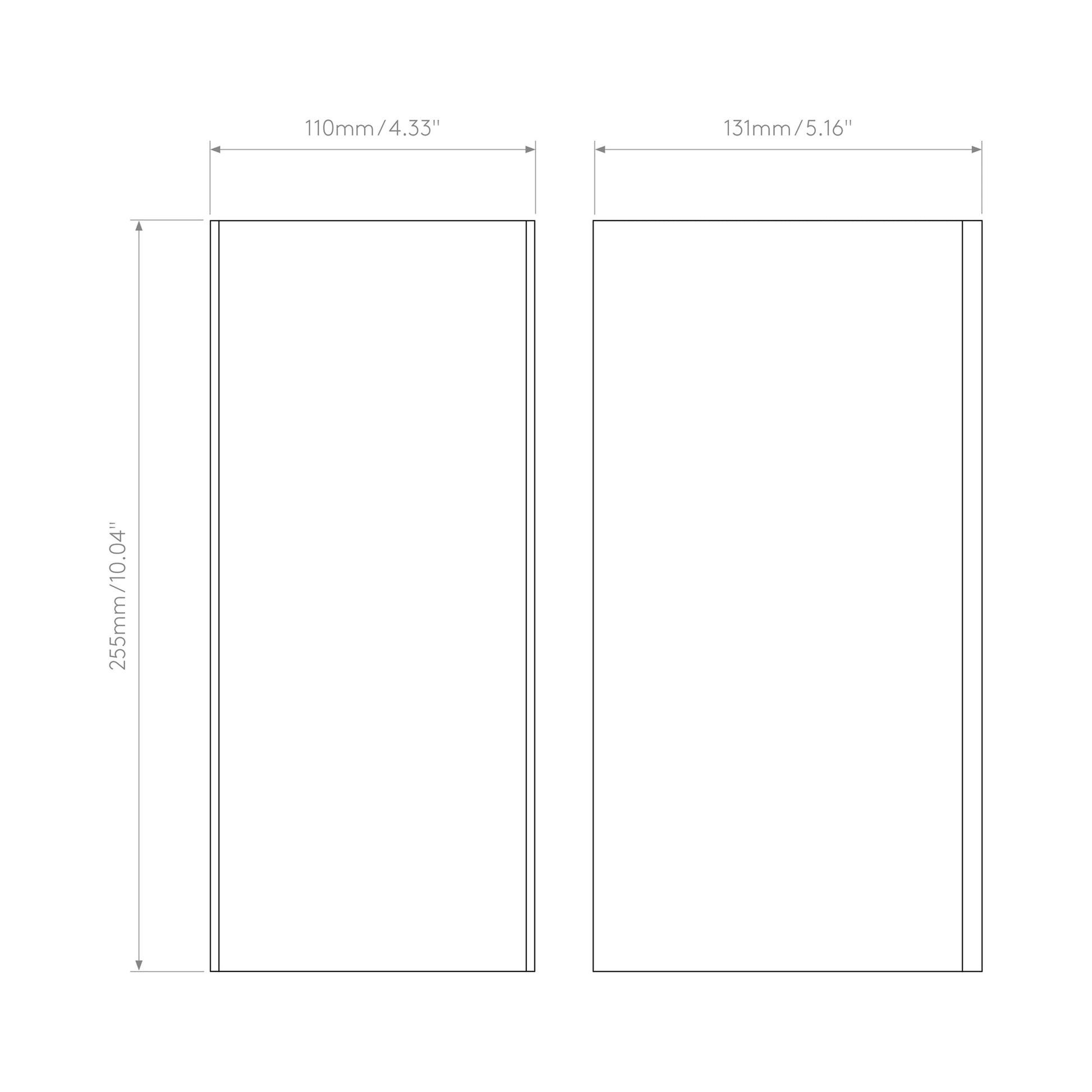 Dunbar Outdoor LED Wall Light - line drawing.