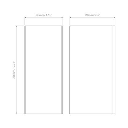 Dunbar Outdoor LED Wall Light - line drawing.