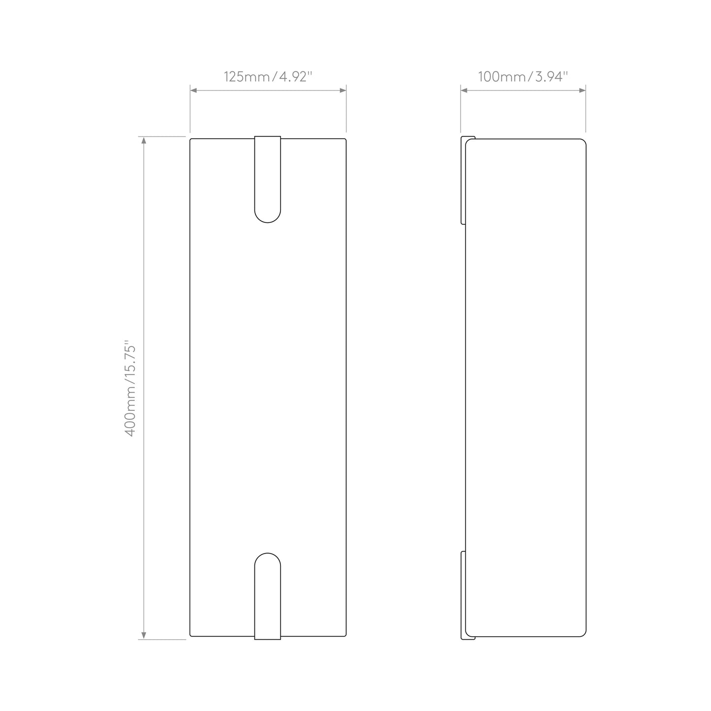 Elba Wall Light - line drawing.