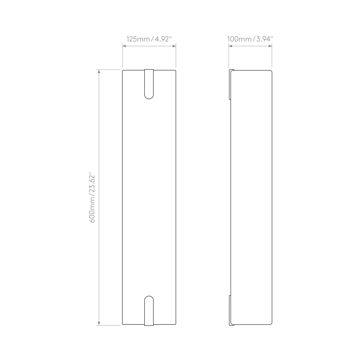 Elba Wall Light - line drawing.