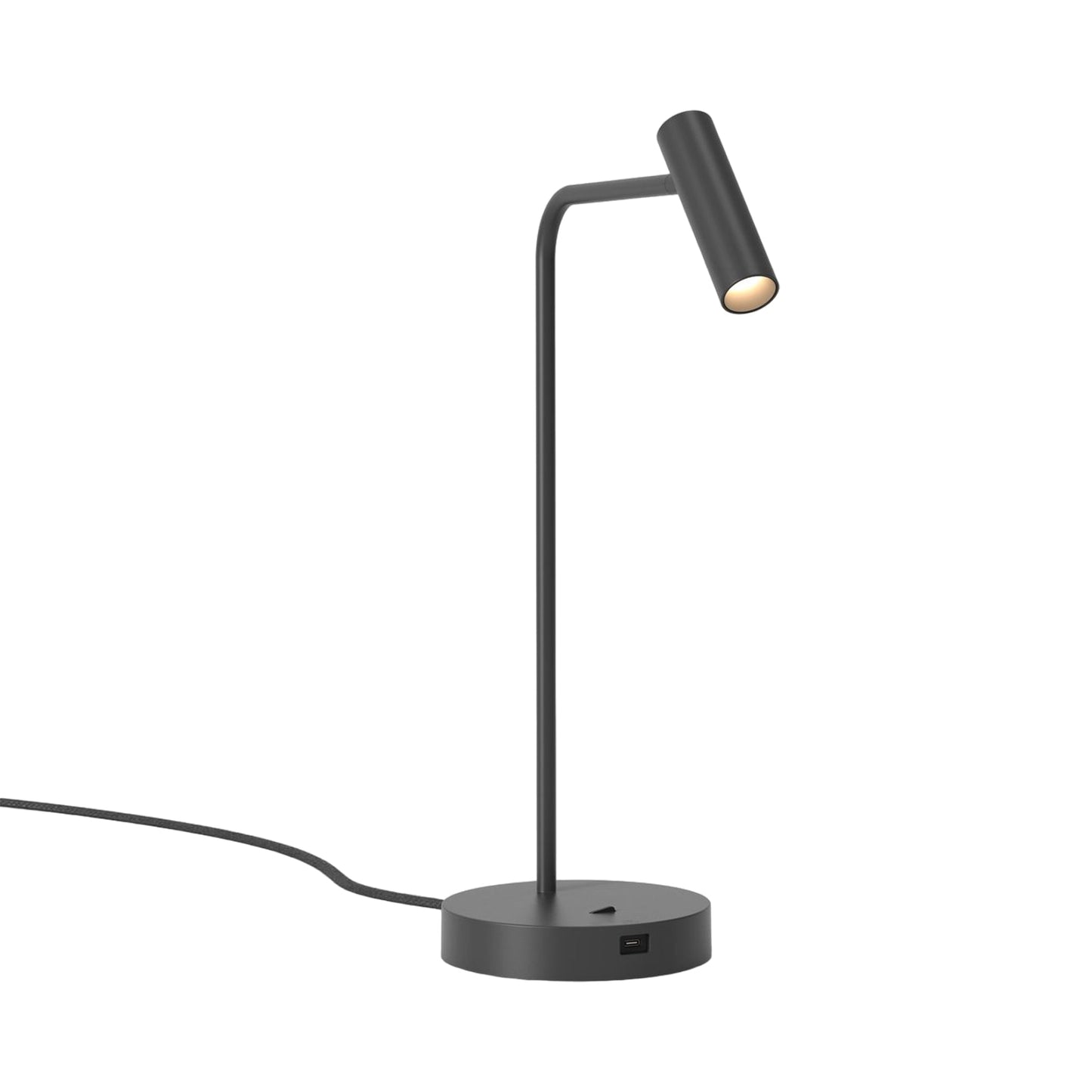 Enna LED Desk Lamp in Matt Black (With USB).