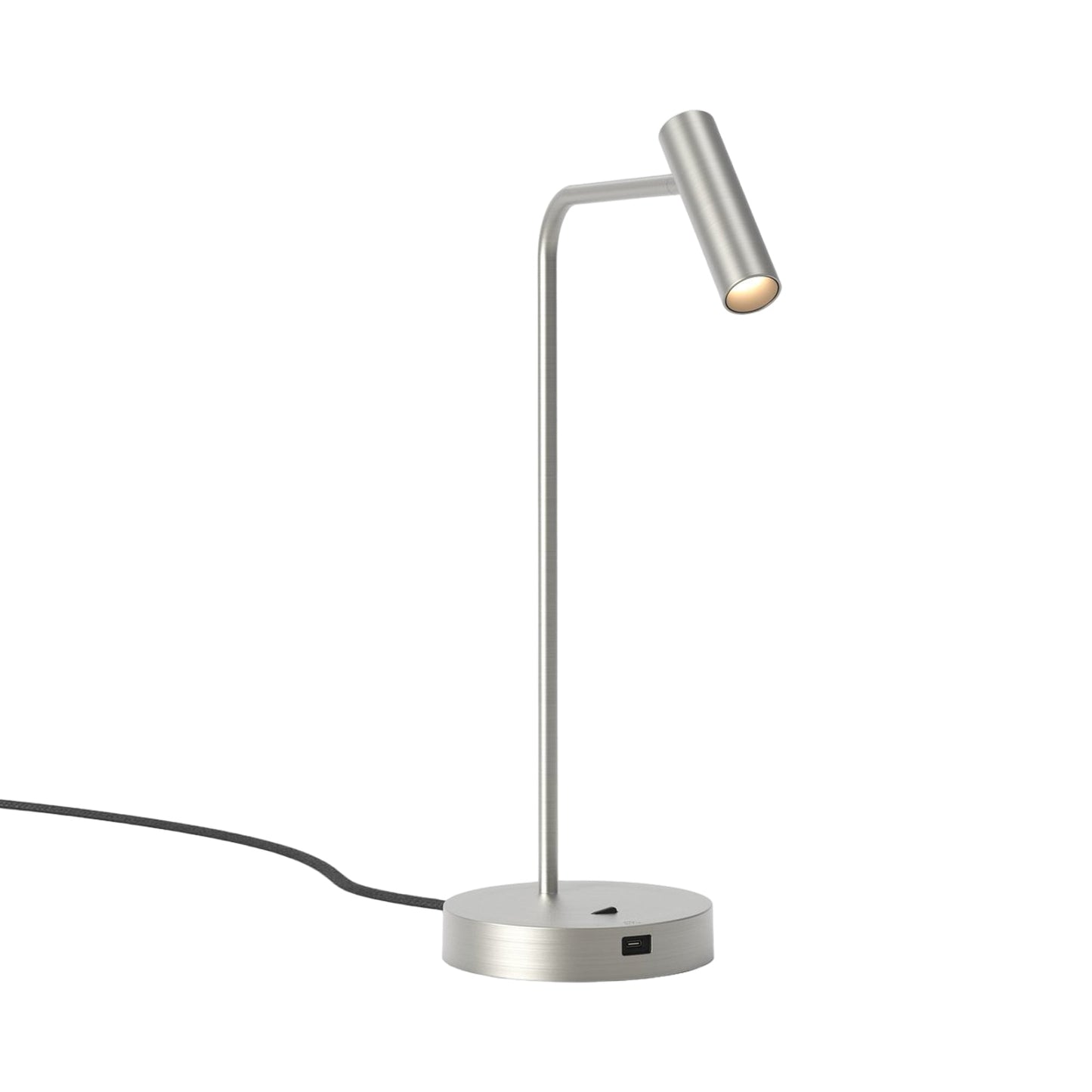 Enna LED Desk Lamp in Matt Nickel (With USB).