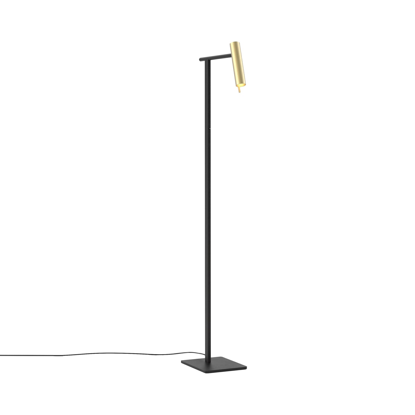 Leda Floor Lamp in Matt Gold.