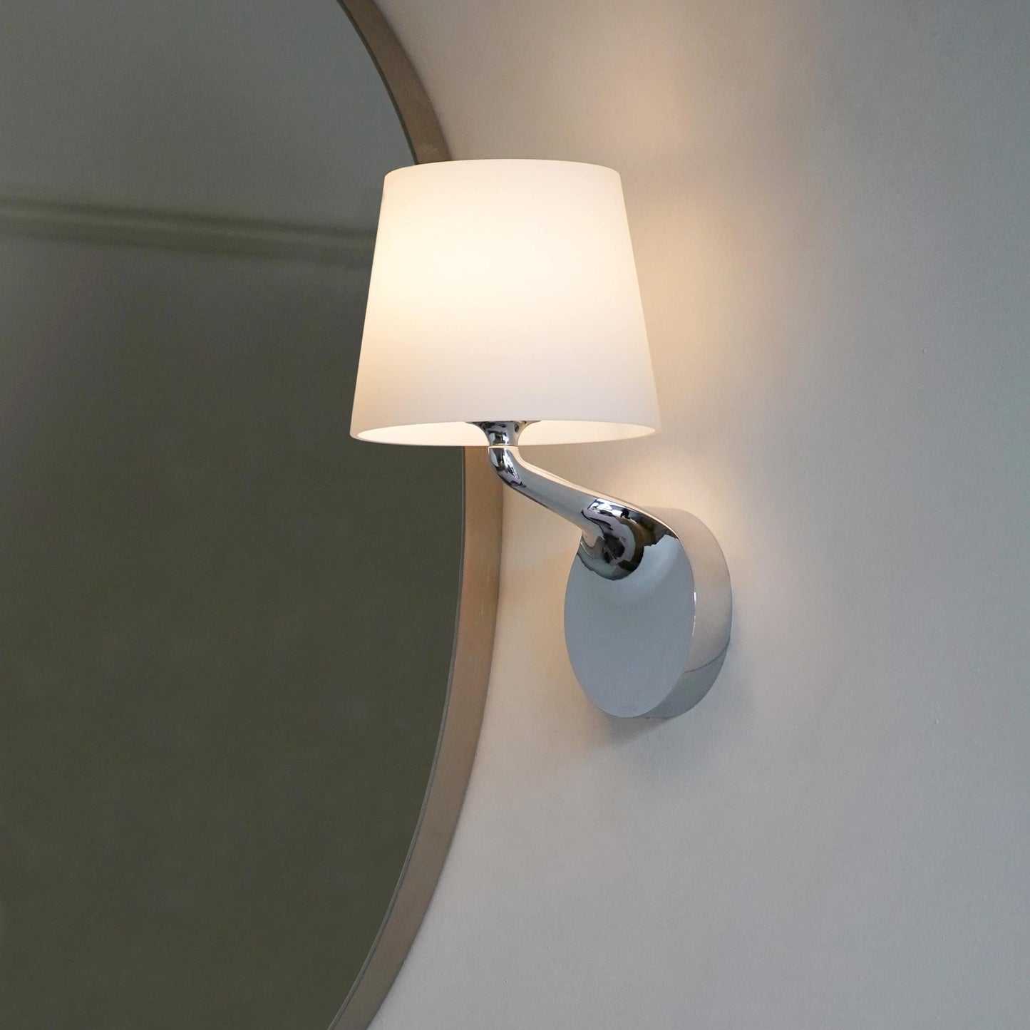 Millie Wall Light in bathroom.