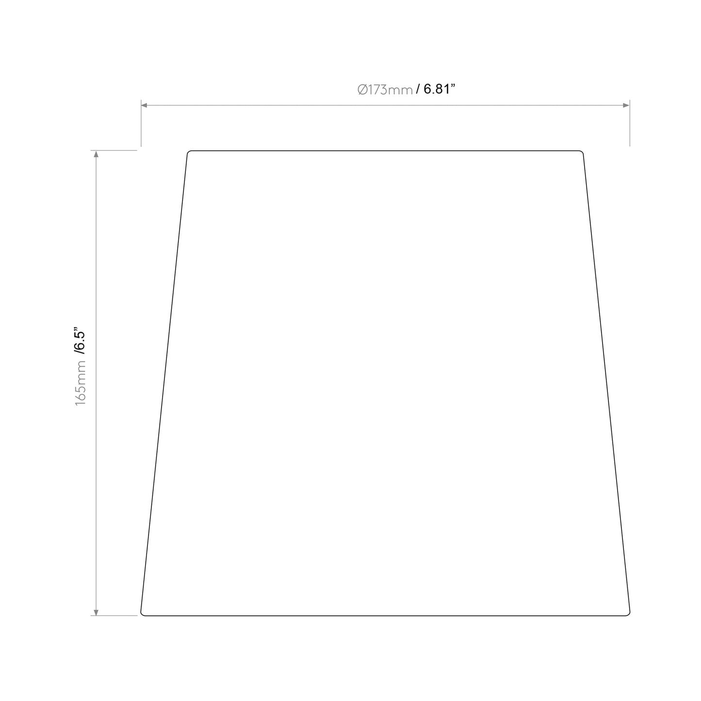 Mitsu Floor Lamp - line drawing.