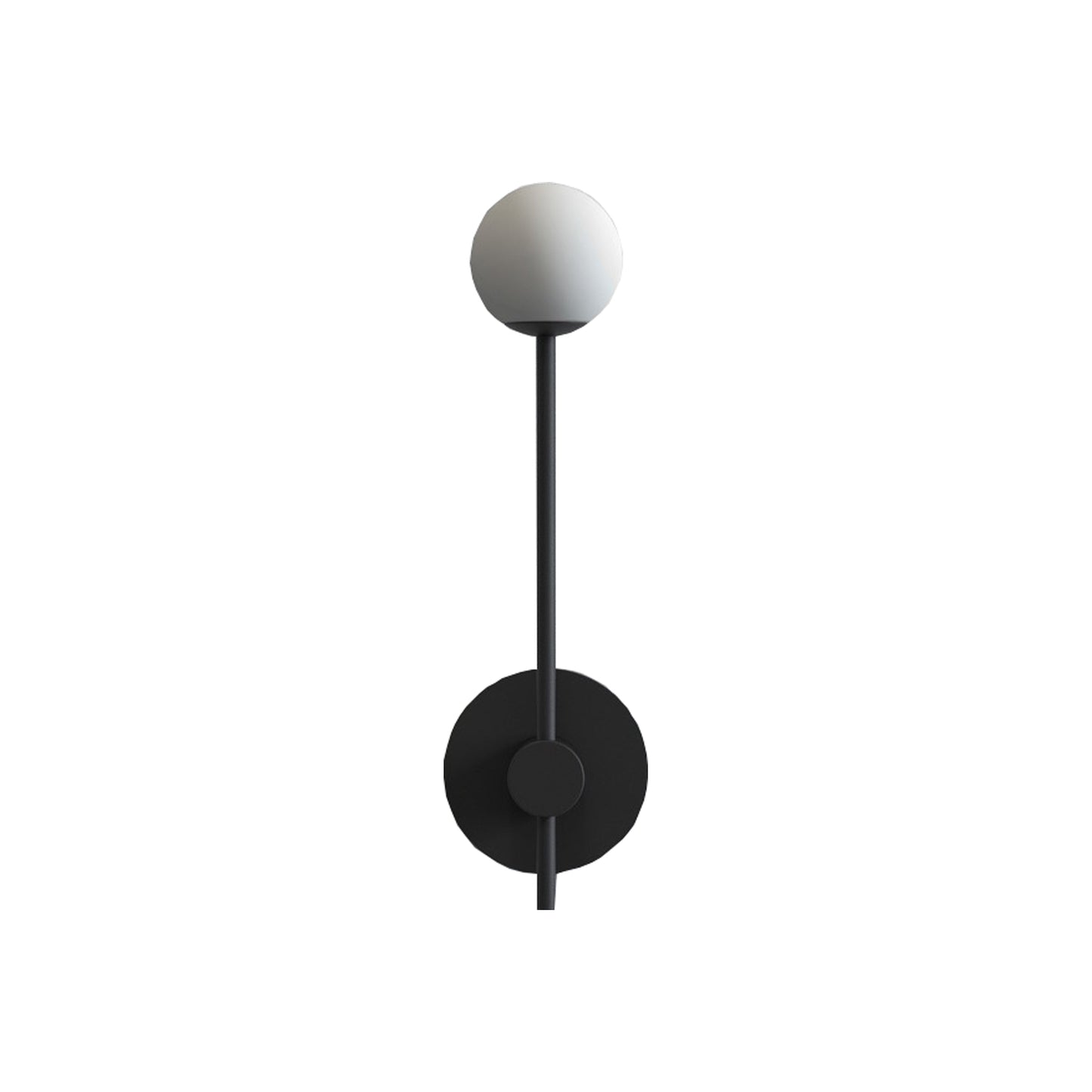 Orb Bath Wall Light in Matt Black (Without Mirror).