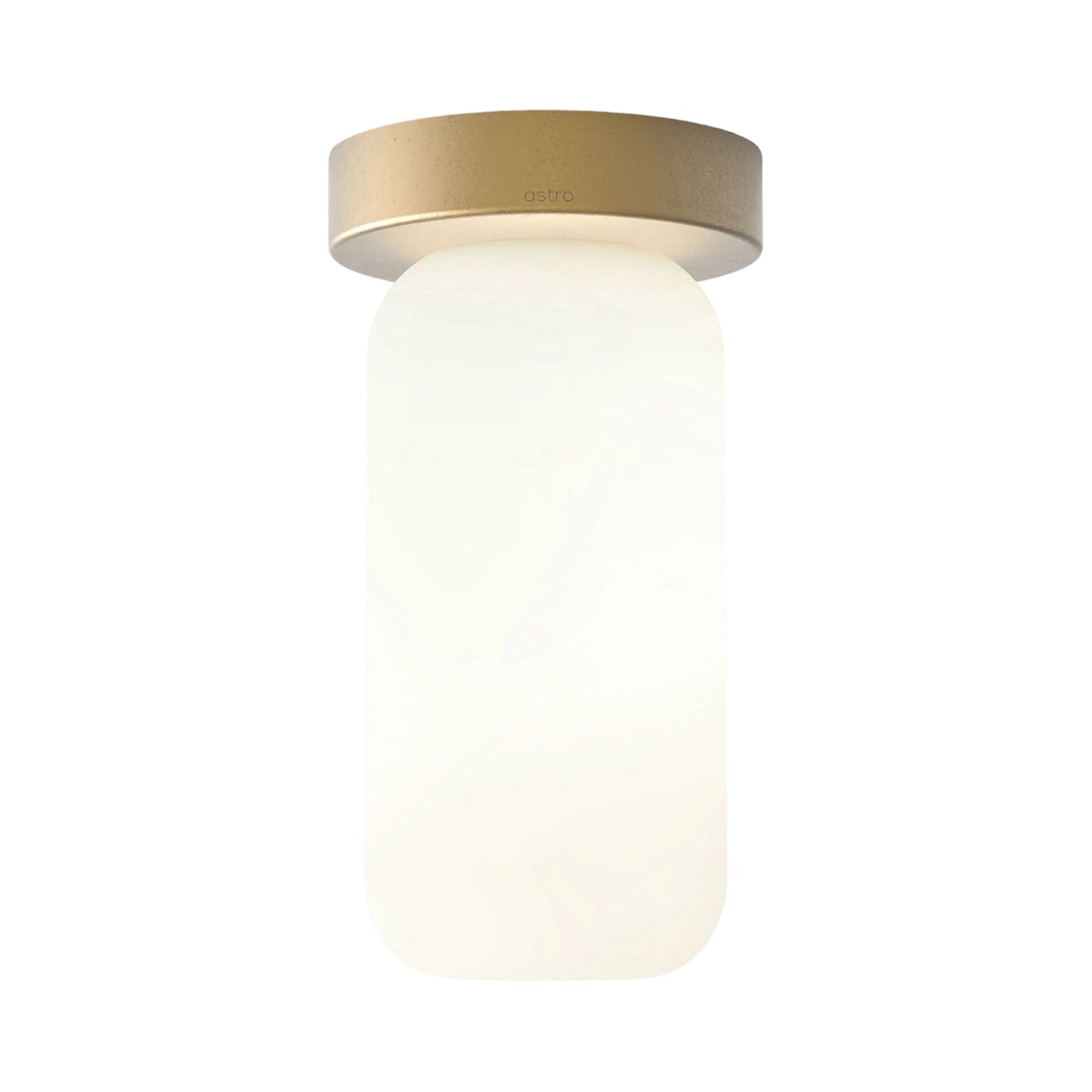 Tacoma Reed Ceiling / Wall Light in Antique Brass (White Opal Glass).