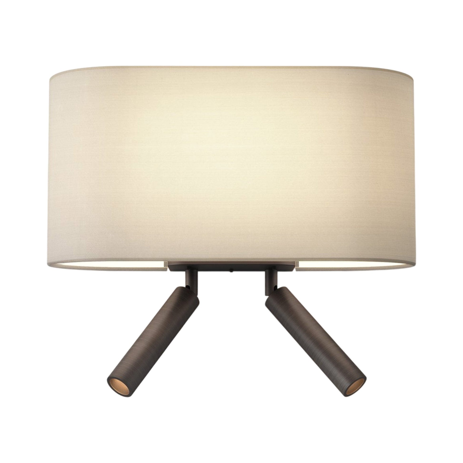 Venn Reader Twin Wall Light in Bronze (Putty).