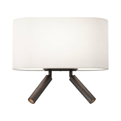 Venn Reader Twin Wall Light in Bronze (White).