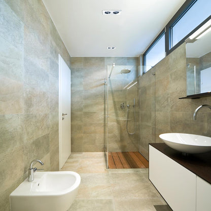 Vetro Twin LED Recessed Light in bathroom.