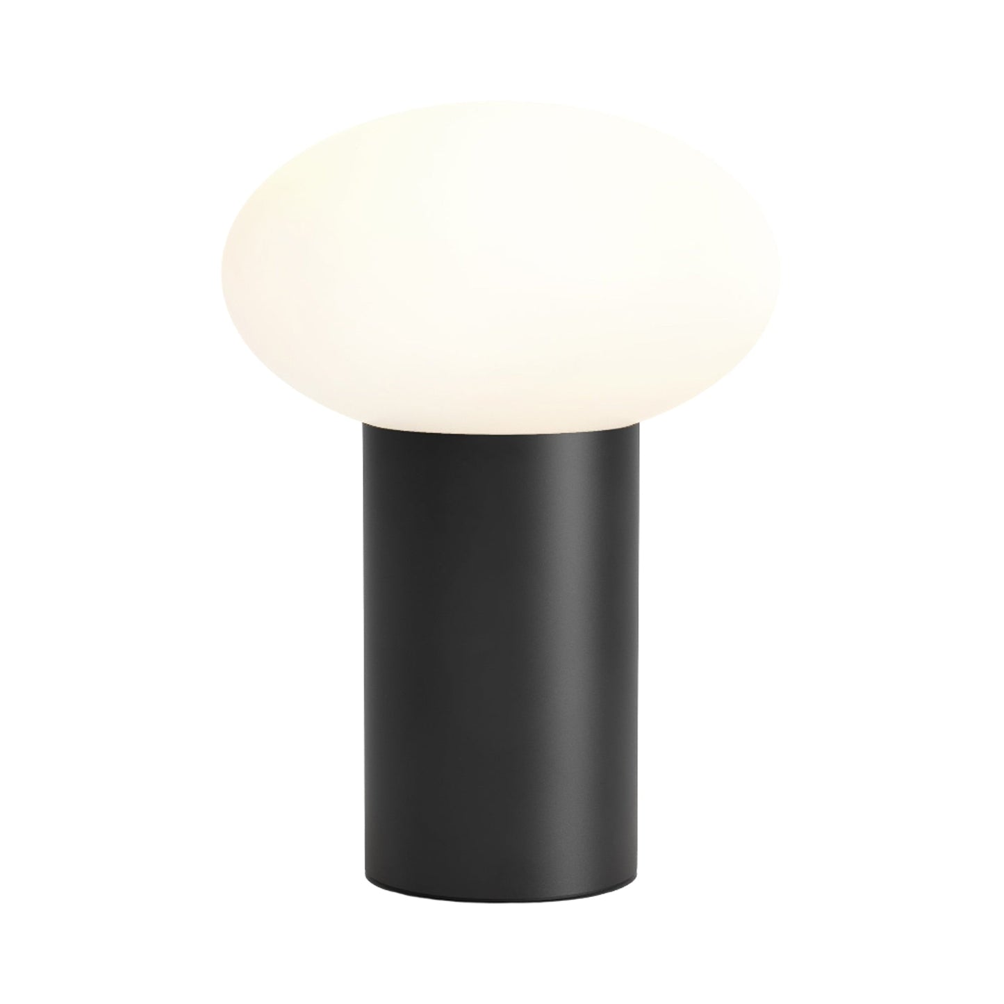 Zeppo LED Portable Table Lamp in Matt Black.