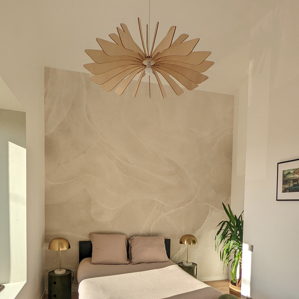 Aurora Pendant Light in bedroom.