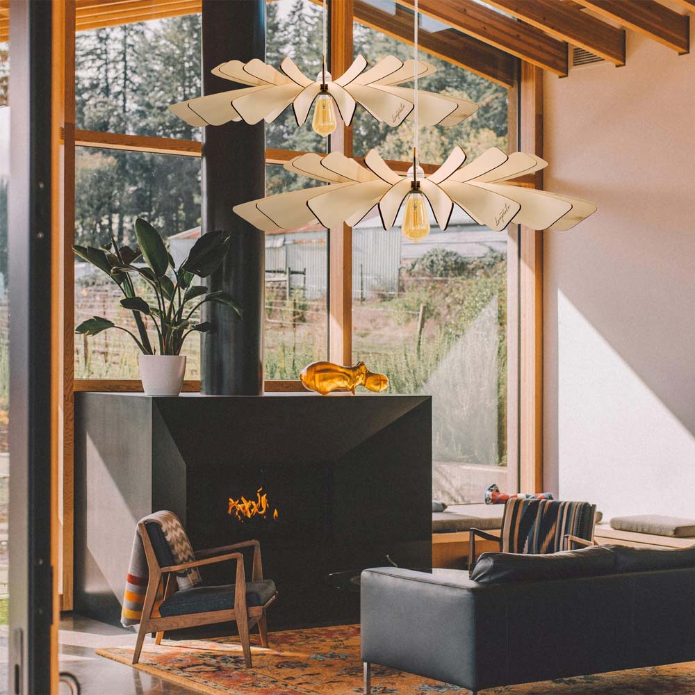 Aurora Pendant Light in living room.