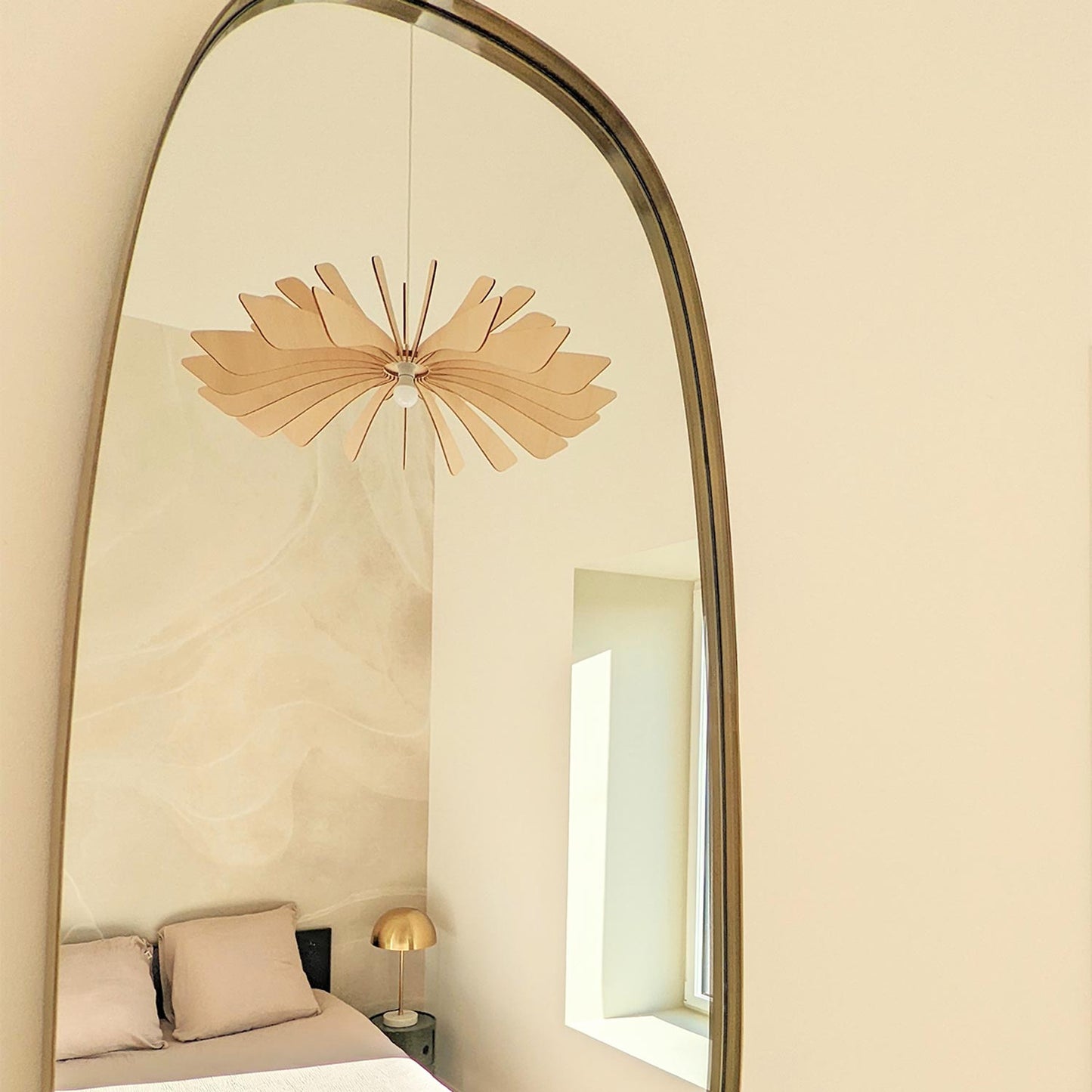 Aurora Pendant Light in bedroom.