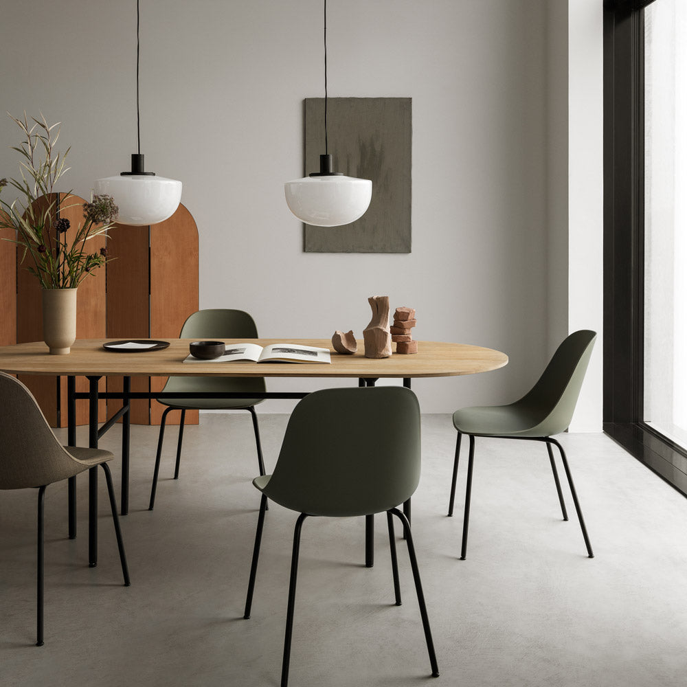 Bank Pendant Light in dining room.