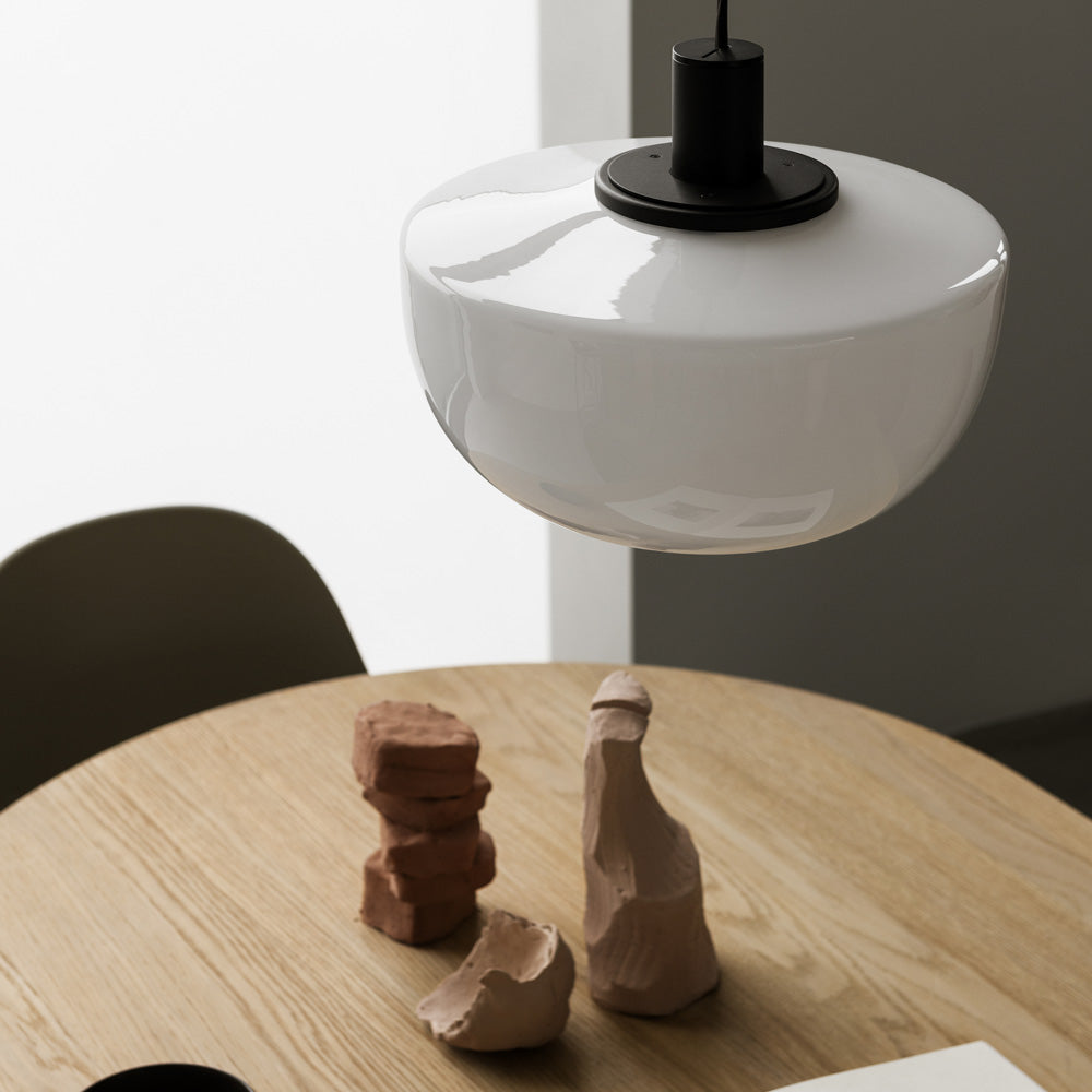 Bank Pendant Light in dining room.