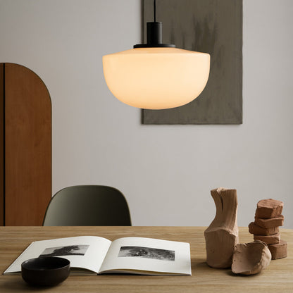 Bank Pendant Light in dining room.